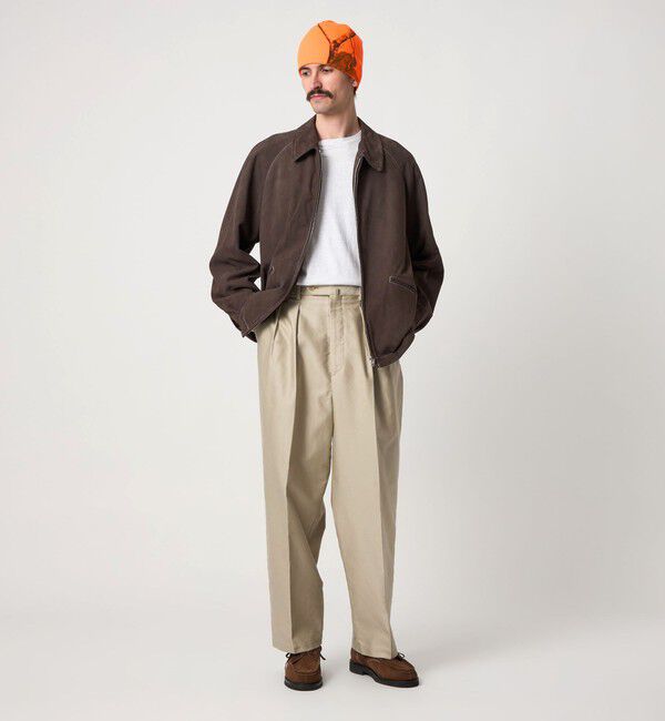 STEVEN ALAN「＜Steven Alan＞ カベ モールスキン インツープリーツ ドレス トラウザーズ」|チノ|