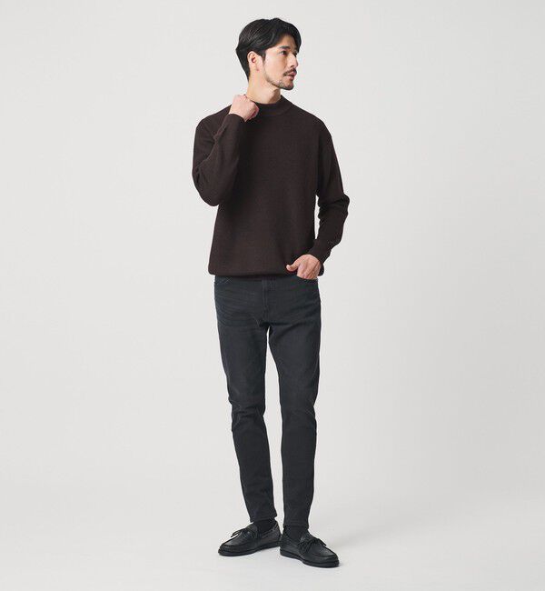 BEAUTY&YOUTH UNITED ARROWS「【WEB限定 WARDROBE SMART】マシーンウォッシャブル ウールミックス アゼ モックネック」|ニット・セーター|