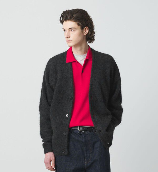 BEAUTY&YOUTH UNITED ARROWS「シャギー モヘヤ Vネック カーディガン」|カーディガン|DK.GRAY