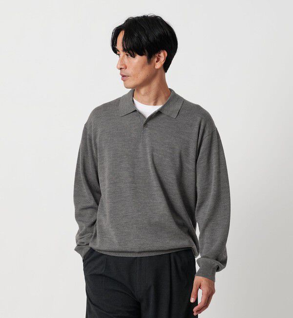 BEAUTY&YOUTH UNITED ARROWS「SUPER130 ウール ポロニット ウォッシャブル」|ニット・セーター|