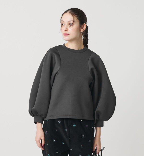 BEAUTY&YOUTH UNITED ARROWS「【WEB限定】ダブルニット ボリュームスリーブプルオーバー」|Tシャツ・カットソー|DK.GRAY