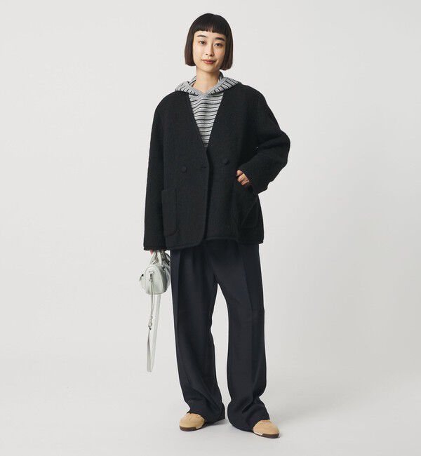 BEAUTY&YOUTH UNITED ARROWS「シャギー ノーカラージャケットコート」|ノーカラージャケット|