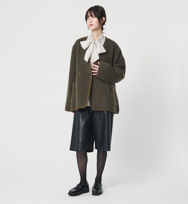 BEAUTY&YOUTH UNITED ARROWS「シャギー ノーカラージャケットコート」|ノーカラージャケット|