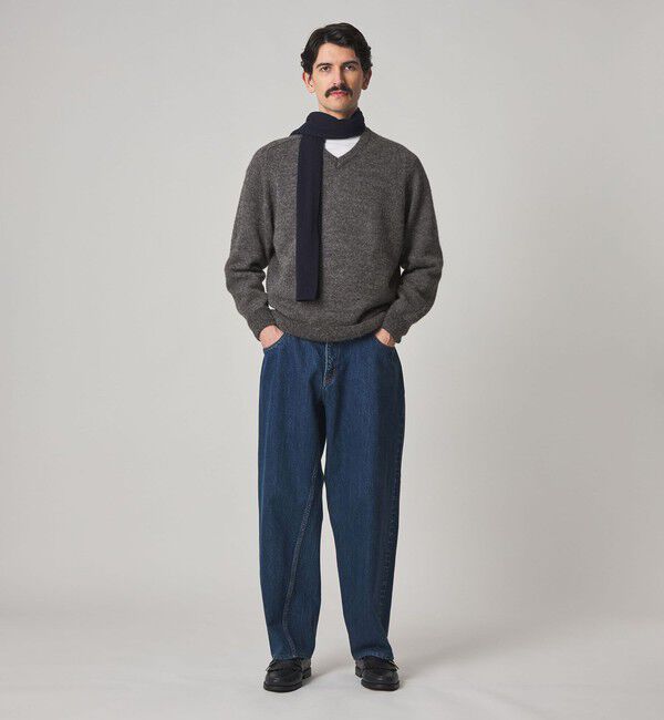 STEVEN ALAN「＜Steven Alan＞ アルパカ サドルショルダー Ｖネック ニット NARROW」|ニット・セーター|