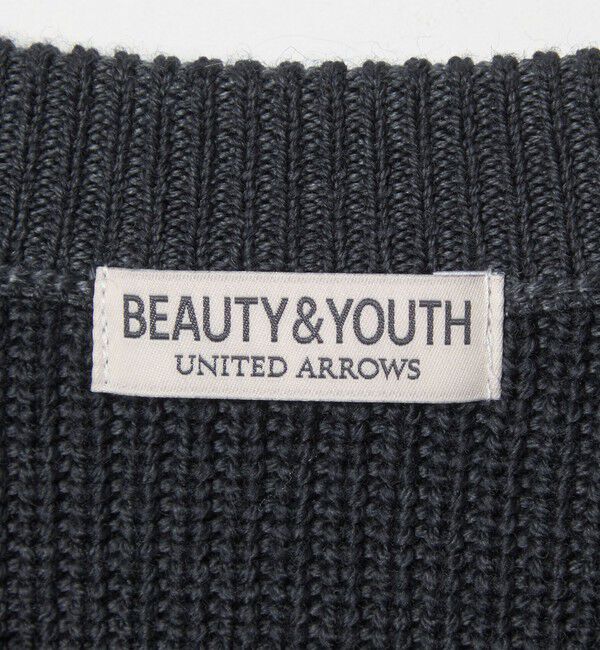BEAUTY&YOUTH UNITED ARROWS「フェード アゼ クルーネック ニット 手洗い可能」|ニット・セーター|