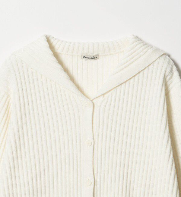 STEVEN ALAN「＜Steven Alan＞ウール リブ セーラーカラー カーディガン」|カーディガン|
