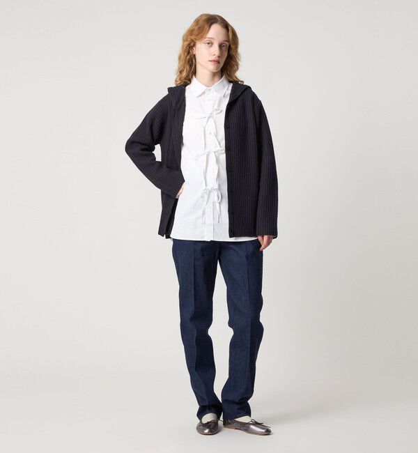 STEVEN ALAN「＜Steven Alan＞ウール リブ セーラーカラー カーディガン」|カーディガン|