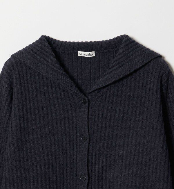 STEVEN ALAN「＜Steven Alan＞ウール リブ セーラーカラー カーディガン」|カーディガン|