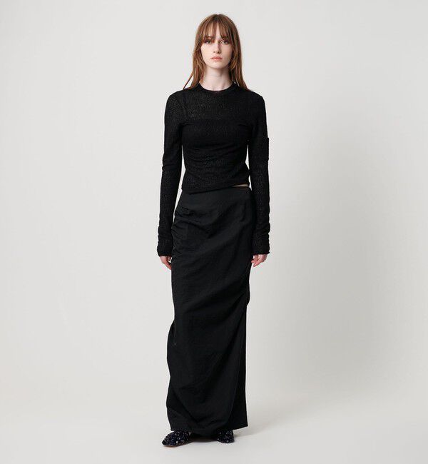 ATTISESSION「＜ATTISESSION＞シアー ジャガード バックオープン プルオーバー トップス 」|その他|