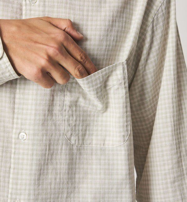 STEVEN ALAN「＜Steven Alan＞ オーガニックコットン ドビー チェック レギュラーカラー シャツ LOOSE」|シャツ・ブラウス|