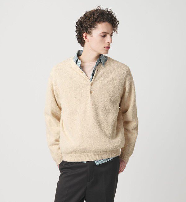 BEAUTY&YOUTH UNITED ARROWS「リラックス 4ボタン ヘンリーネック ニット」|ニット・セーター|NATURAL
