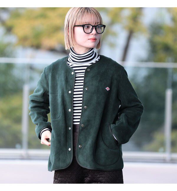 Ray BEAMS 「DANTON / FLEECE COLLARLESS JACKET」|ブルゾン・スタジャン|