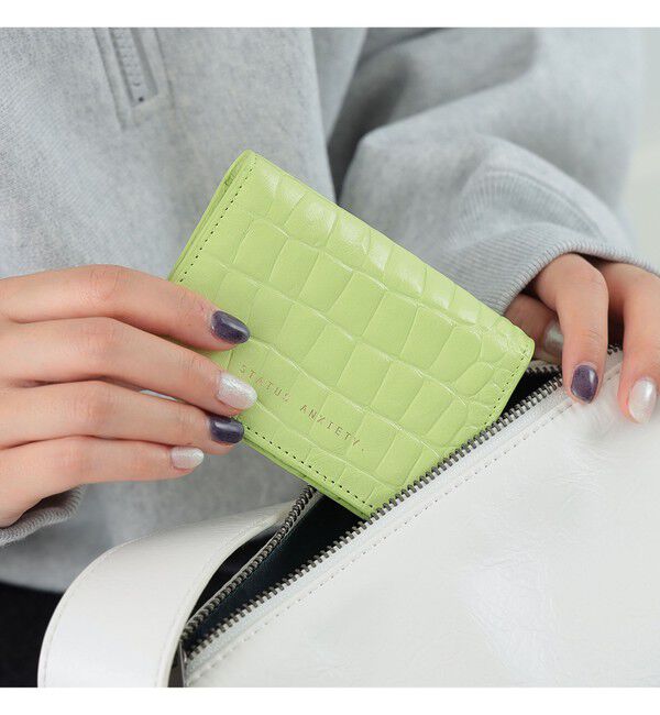 Ray BEAMS 「STATUS ANXIETY &times; Ray BEAMS / 別注 EASY DOES IT カードケース」|名刺入れ・カードケース|YELLOW