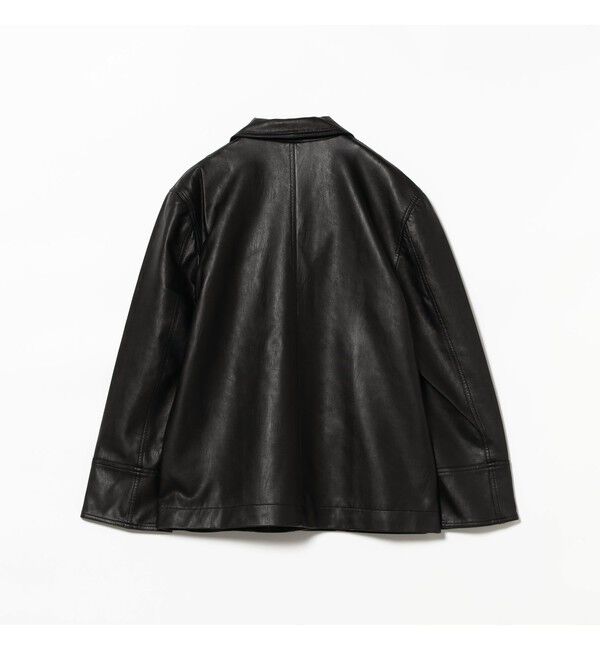 Demi-Luxe BEAMS 「BAUM UND PFERDGARTEN / フェイクレザー 3ポケット ジャケット」|ダッフルコート|