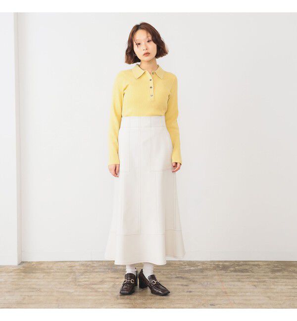 Ray BEAMS 「リブ ニット ポロシャツ」|ニット・セーター|