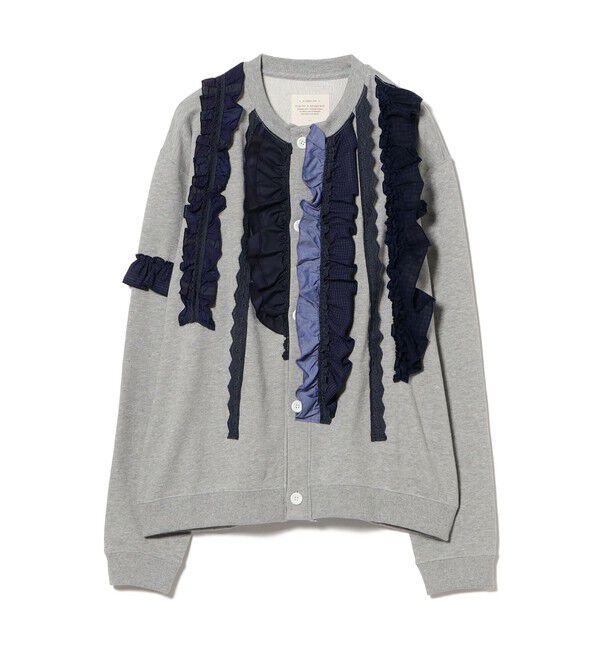 BEAMSBOY「【別注】TORI-TO / タテフリル カーディガン」|スウェット・ジャージ|