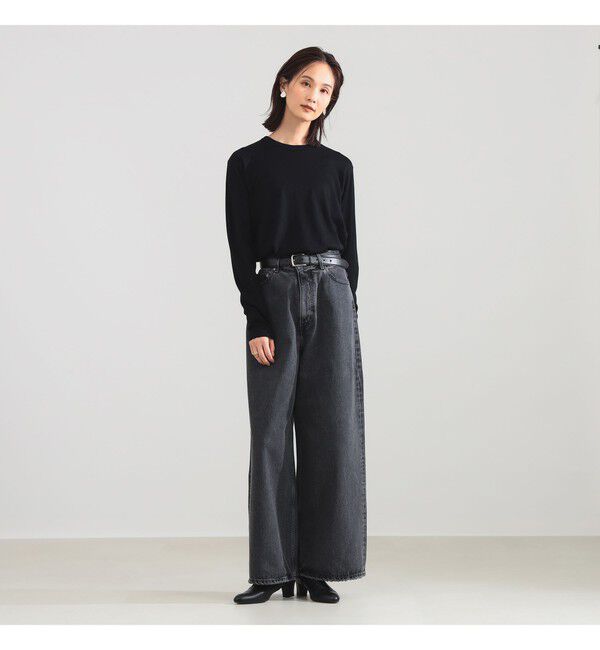 Demi-Luxe BEAMS 「YLEVE / ハイウエスト ワイド デニムパンツ」|デニム|