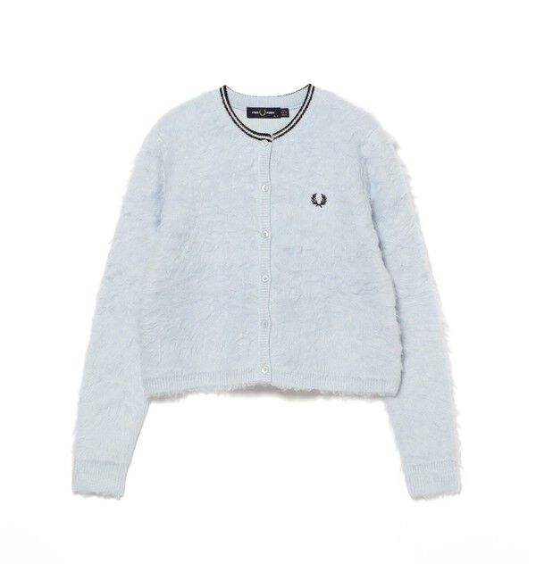 Ray BEAMS 「【別注】FRED PERRY / Fluffy Crewneck Knit Cardigan」|カーディガン|