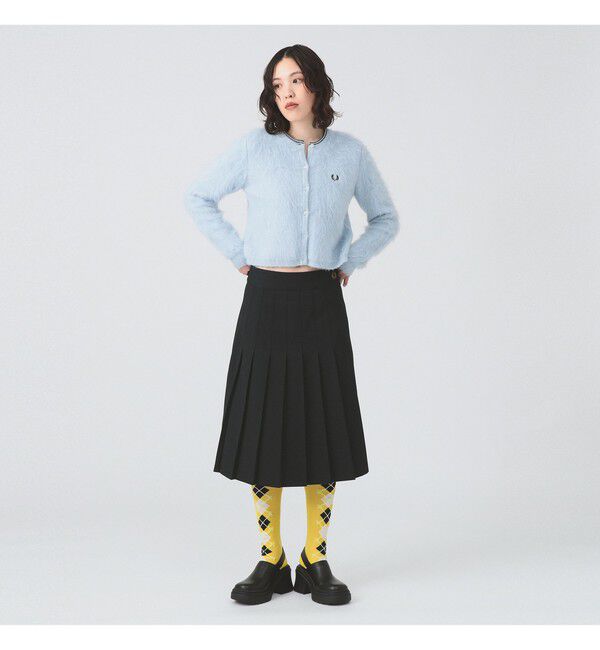 Ray BEAMS 「【別注】FRED PERRY / Fluffy Crewneck Knit Cardigan」|カーディガン|