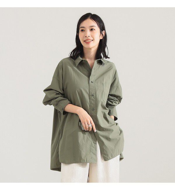 Demi-Luxe BEAMS 「TICCA / コットン スクエア ビッグシャツ」|シャツ・ブラウス|