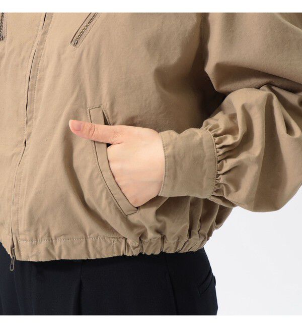 BEAMSBOY「maturely / コットン シルク ジッパー ブルゾン」|ブルゾン・スタジャン|