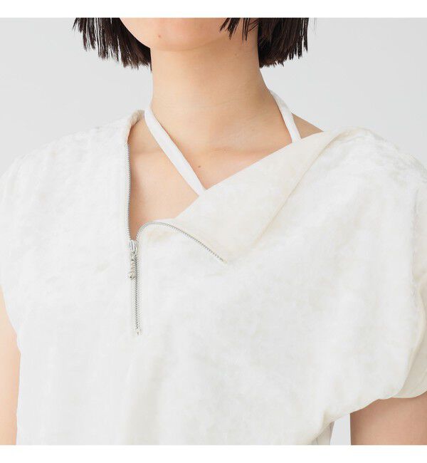 BEAMSBOY「maturely / ベロア ジッパー トップ」|Tシャツ・カットソー|