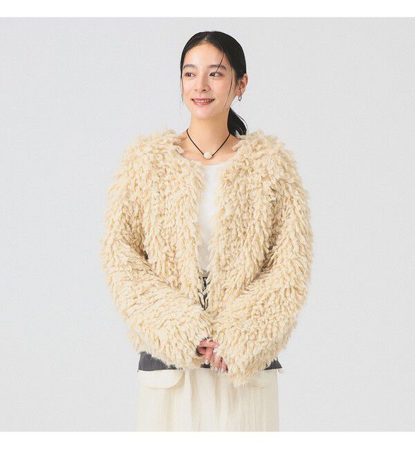 Ray BEAMS 「ミックス ループ編み ニット ジャケット」|ニット・セーター|