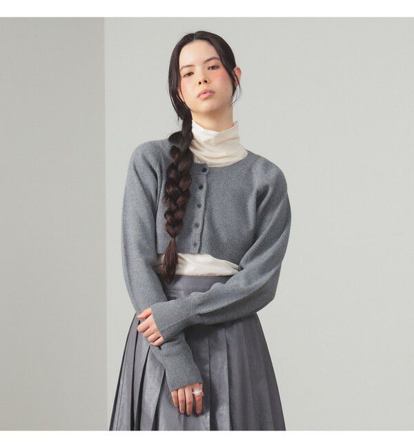 Ray BEAMS 「クロップド クルーネック カーディガン」|ニット・セーター|