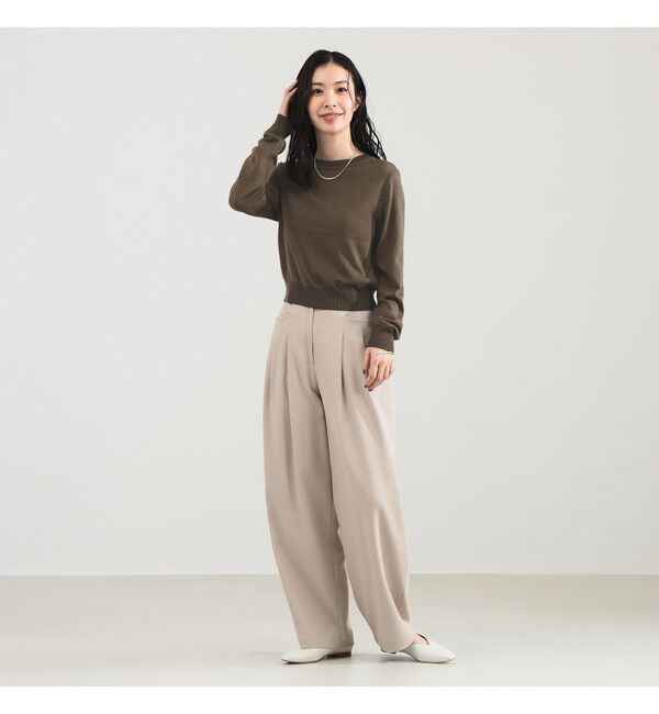 Demi-Luxe BEAMS 「TAN / テンセルウール ロングスリーブ Tシャツ」|ニット・セーター|