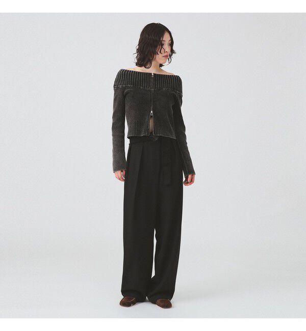 Ray BEAMS 「アシンメトリー ハイウエスト パンツ」|チノ|