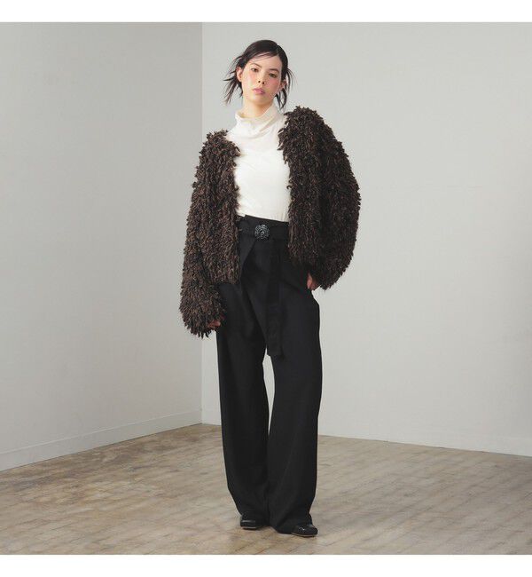 Ray BEAMS 「アシンメトリー ハイウエスト パンツ」|チノ|