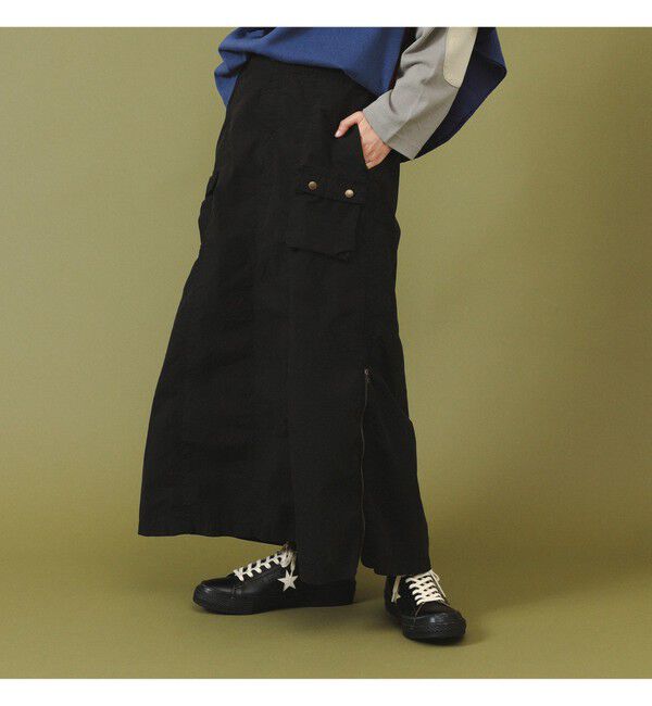 BEAMSBOY「コットン タイプライター ミリタリー スカート」|スカート|CHARCOAL.G