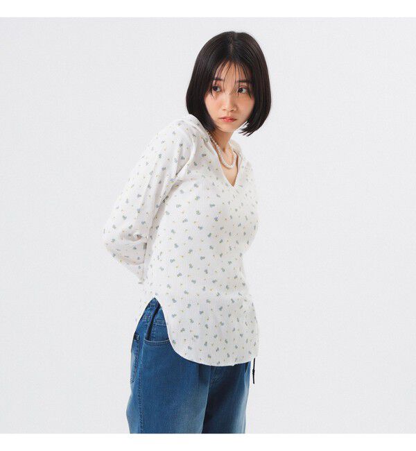 BEAMSBOY「フラワー サーマル パーカー」|Tシャツ・カットソー|