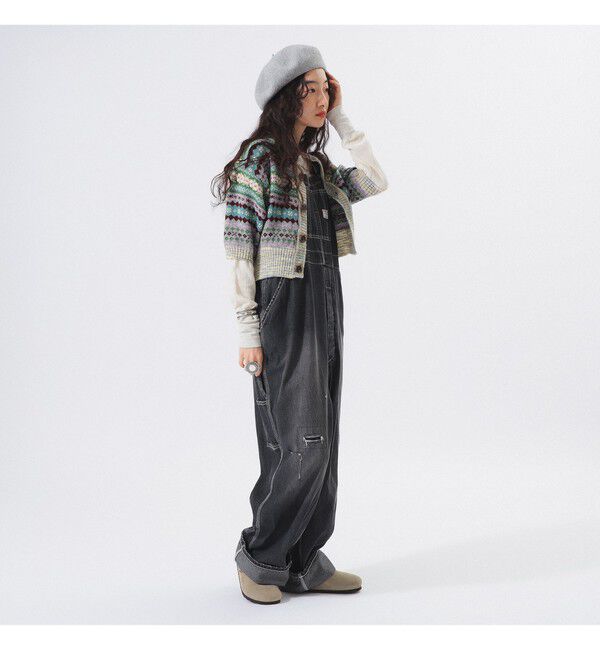 BEAMSBOY「フェアアイル 5分袖 カーディガン」|ベスト・ジレ|