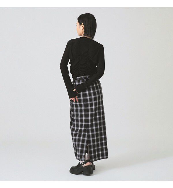 Ray BEAMS 「リブ シャーリング カーディガン」|カーディガン|