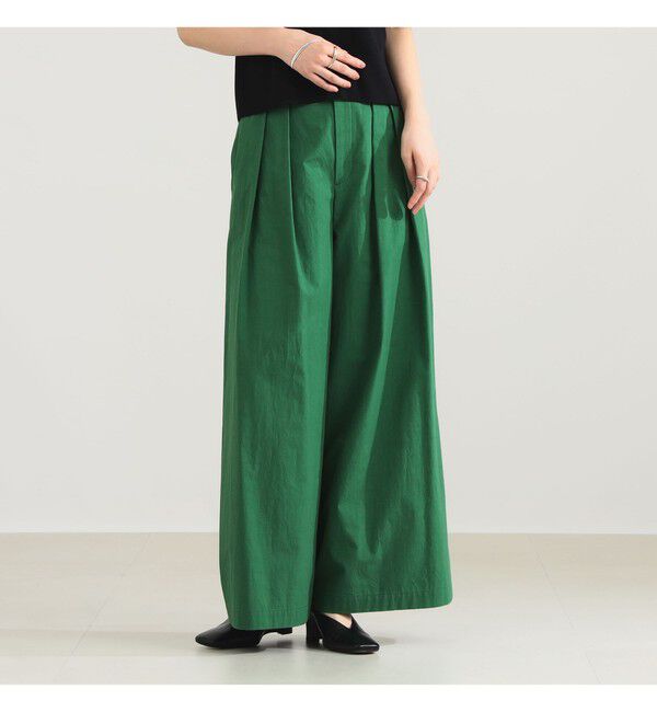 Demi-Luxe BEAMS 「AK+1 / コットン ワイドパンツ」|チノ|