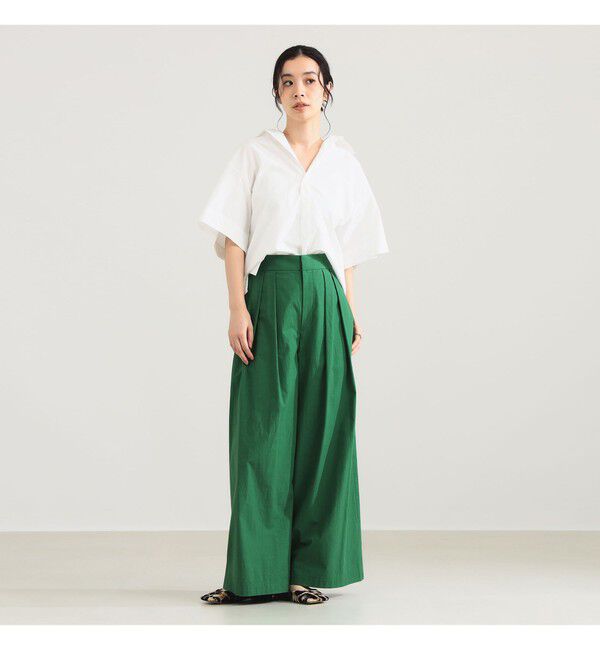 Demi-Luxe BEAMS 「AK+1 / コットン ワイドパンツ」|チノ|