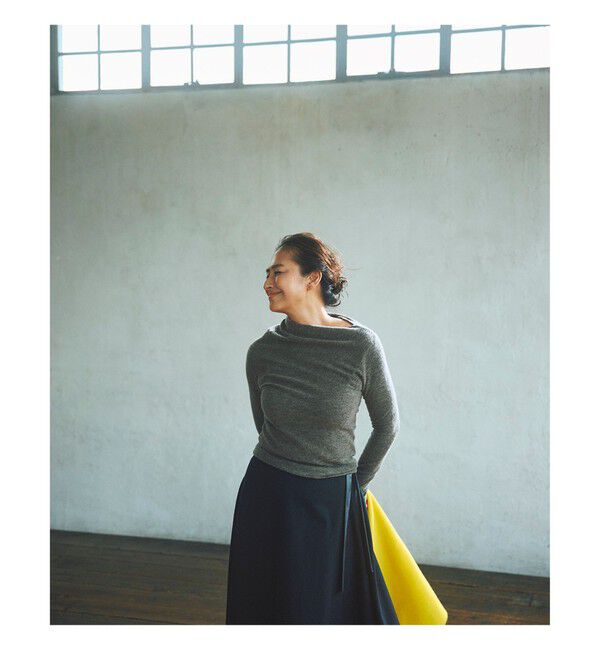 Demi-Luxe BEAMS 「AK+1 / 片畦 アシメトリーネック プルオーバー」|ニット・セーター|