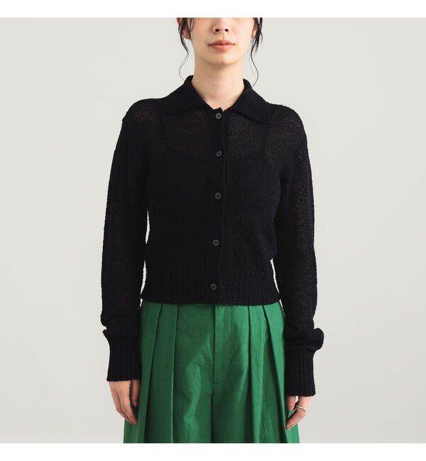 Demi-Luxe BEAMS 「AK+1 / ポロカラーショート カーディガン」|ニット・セーター|