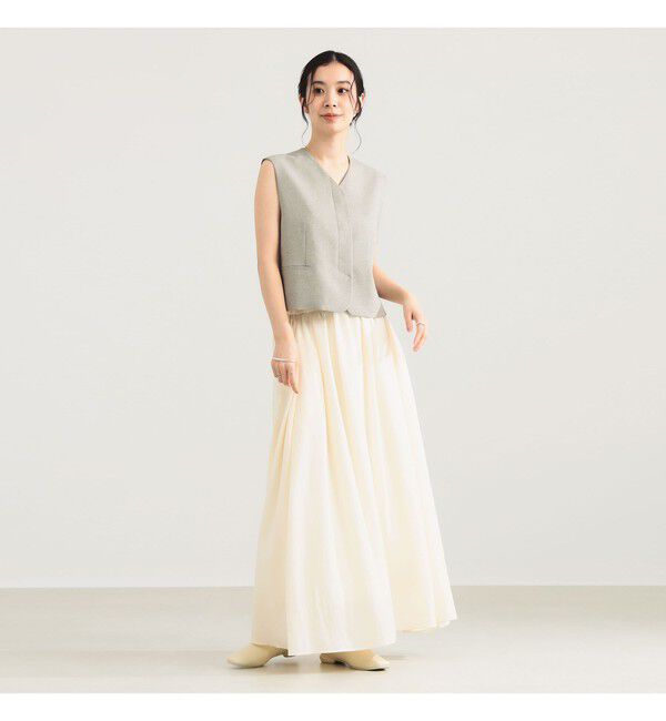 Demi-Luxe BEAMS 「ヒヨク Vネック ショートジレ」|ダウン|