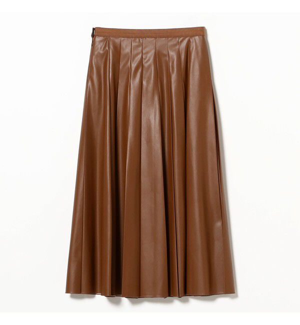 Demi-Luxe BEAMS 「フェイクレザー プリーツスカート」|スカート|