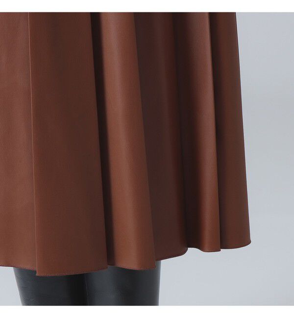 Demi-Luxe BEAMS 「フェイクレザー プリーツスカート」|スカート|