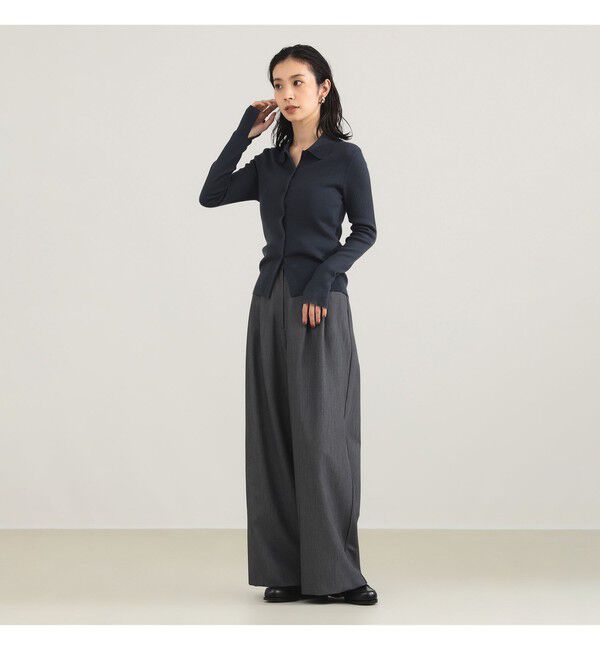 Demi-Luxe BEAMS 「ポリエステル ウール ポロ カーディガン」|ニット・セーター|