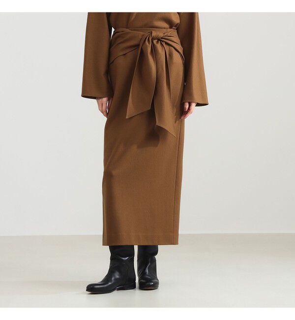 Demi-Luxe BEAMS 「ウール ジャージ リボン スカート」|スカート|