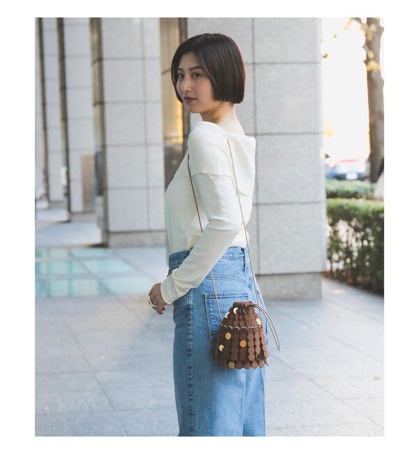 Demi-Luxe BEAMS 「レーヨン ポリエステル オフショルダー プルオーバー ニット」|ニット・セーター|