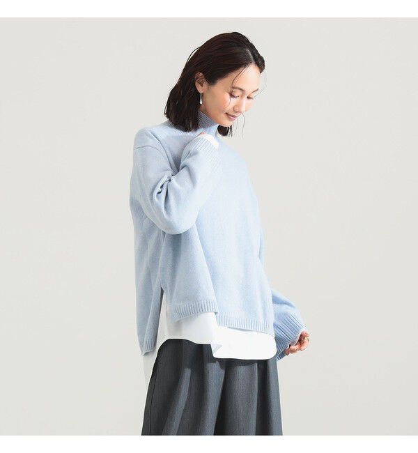 Demi-Luxe BEAMS 「ウール ナイロン ハイネック ニット」|ニット・セーター|