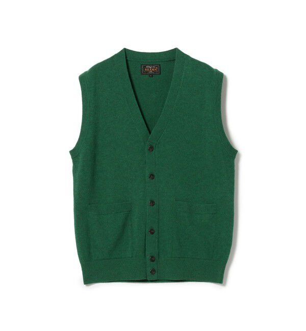 BEAMS PLUS「BEAMS PLUS / Button Knit Vest Solid」|ニット・セーター|