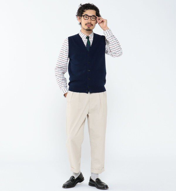 BEAMS PLUS「BEAMS PLUS / Button Knit Vest Solid」|ニット・セーター|