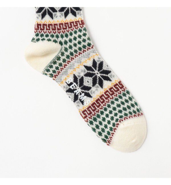 BEAMS「スノー ジャカード ソックス」|ソックス|