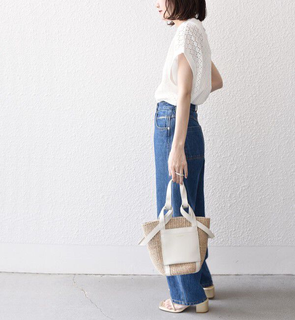 SHIPS for women「《一部追加予約》【WEB限定】〈手洗い可能〉アイレット クルーネック プルオーバー」|Tシャツ・カットソー|